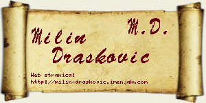 Milin Drašković vizit kartica